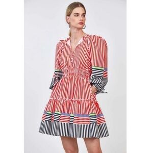Hunter Bell Ellison Dress in Red Stripe Size Medium